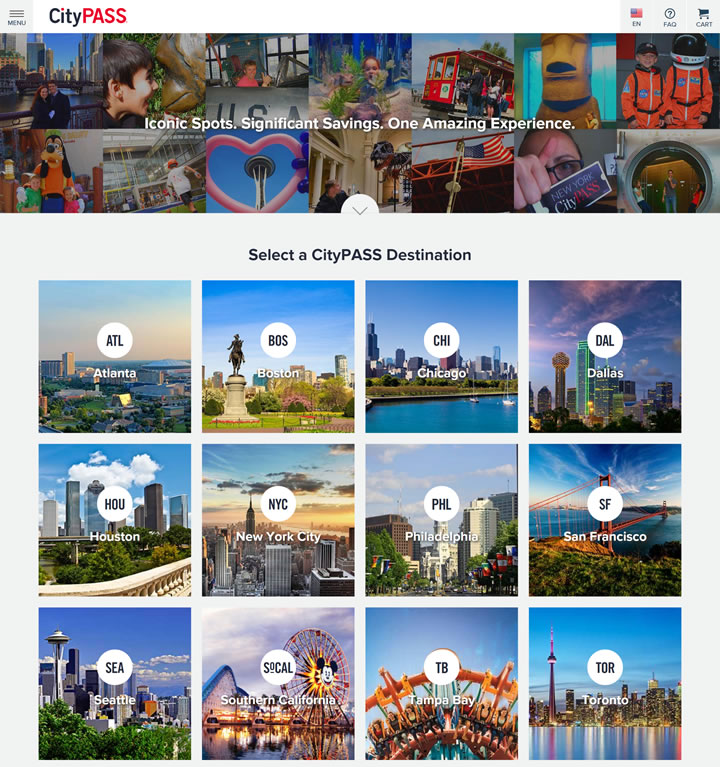 美国大城市最热门旅游景点门票：CityPASS