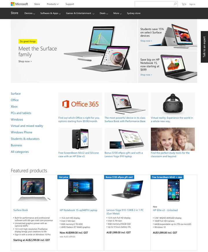 微软澳洲官方商店：Microsoft Store Australia
