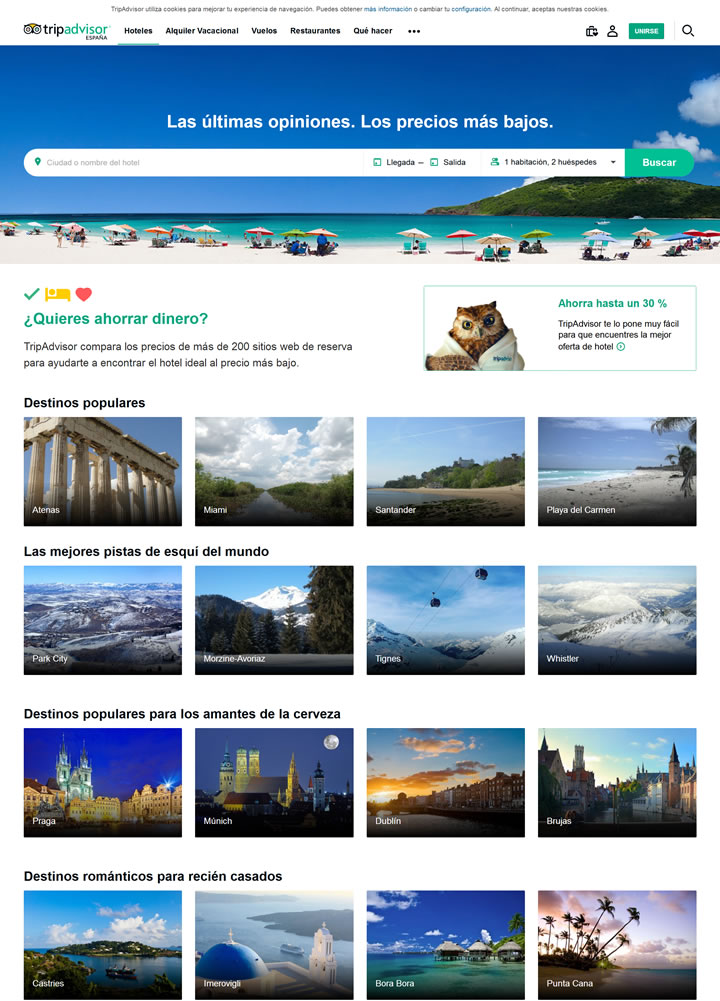 TripAdvisor西班牙官方网站：全球领先的旅游网站