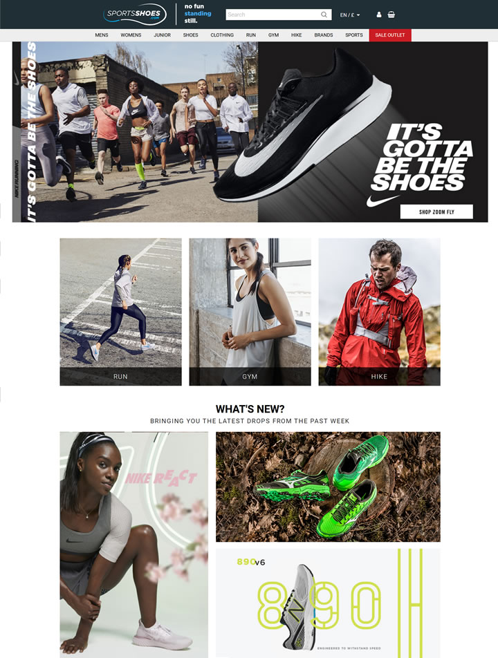 欧洲顶级体育电子商务网站：SportsShoes.com