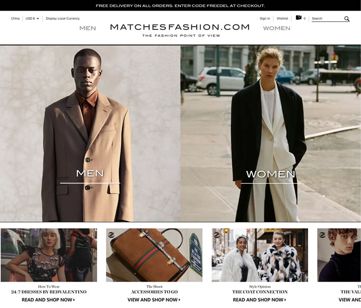 MATCHESFASHION.COM美国官网：英国奢侈品零售商