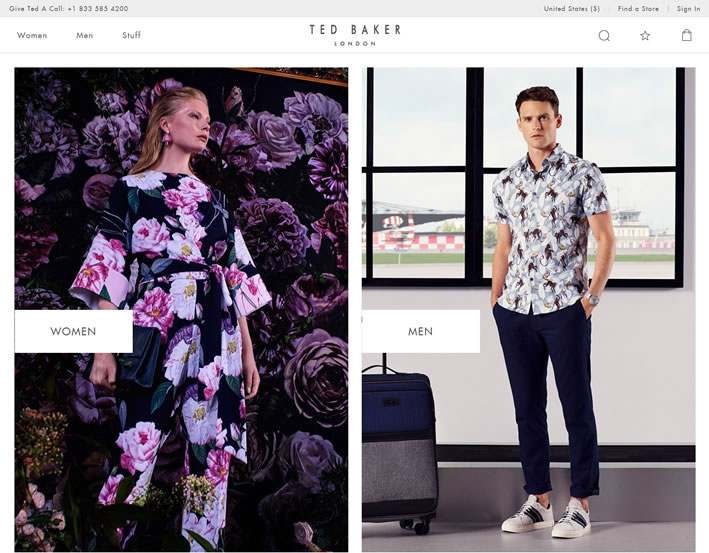 Ted Baker美国官网：英国时尚品牌