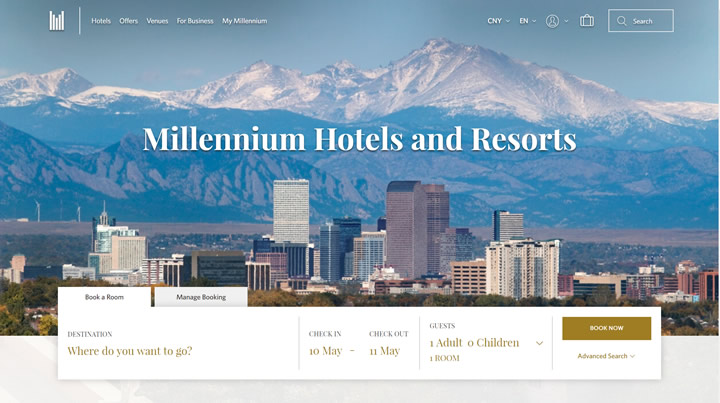 千禧酒店及度假村官方网站：Millennium Hotels and Resorts