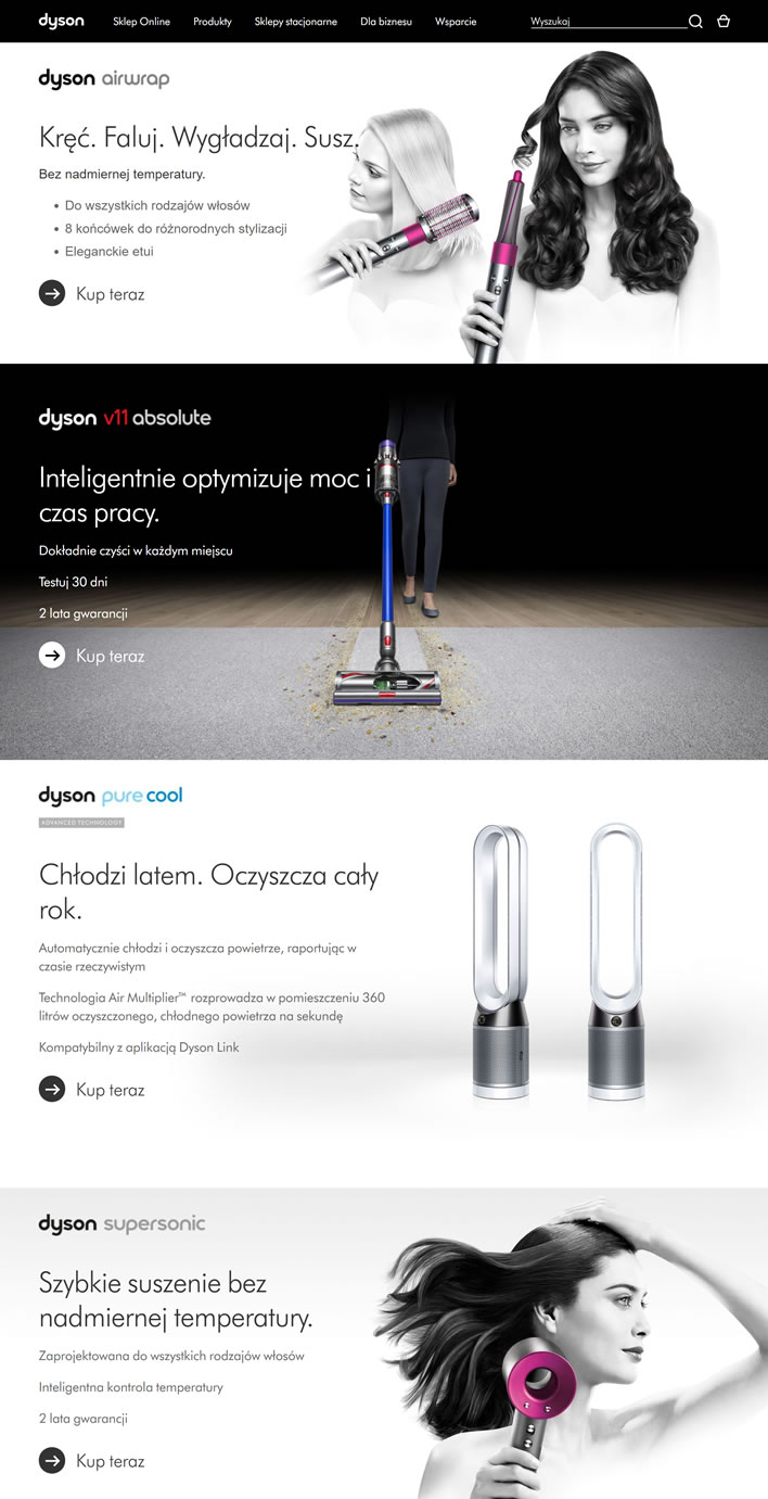 Dyson戴森波兰官网：Dyson.pl