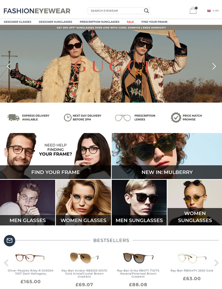 英国最受信任的在线眼镜商之一：Fashion Eyewear