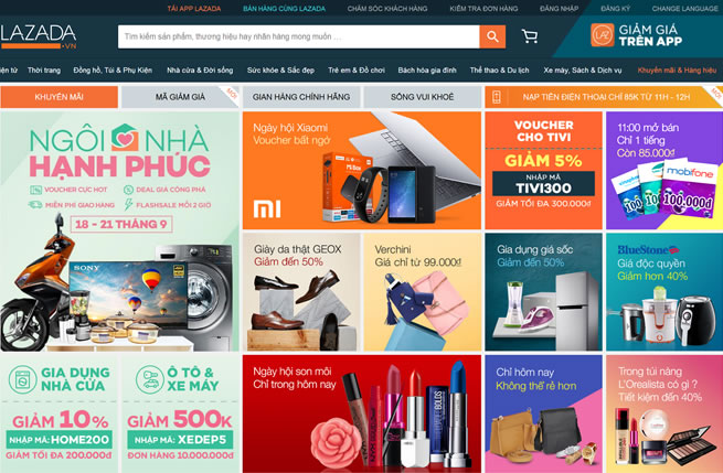 Vietnam Online Shopping Site: Lazada Vietnam