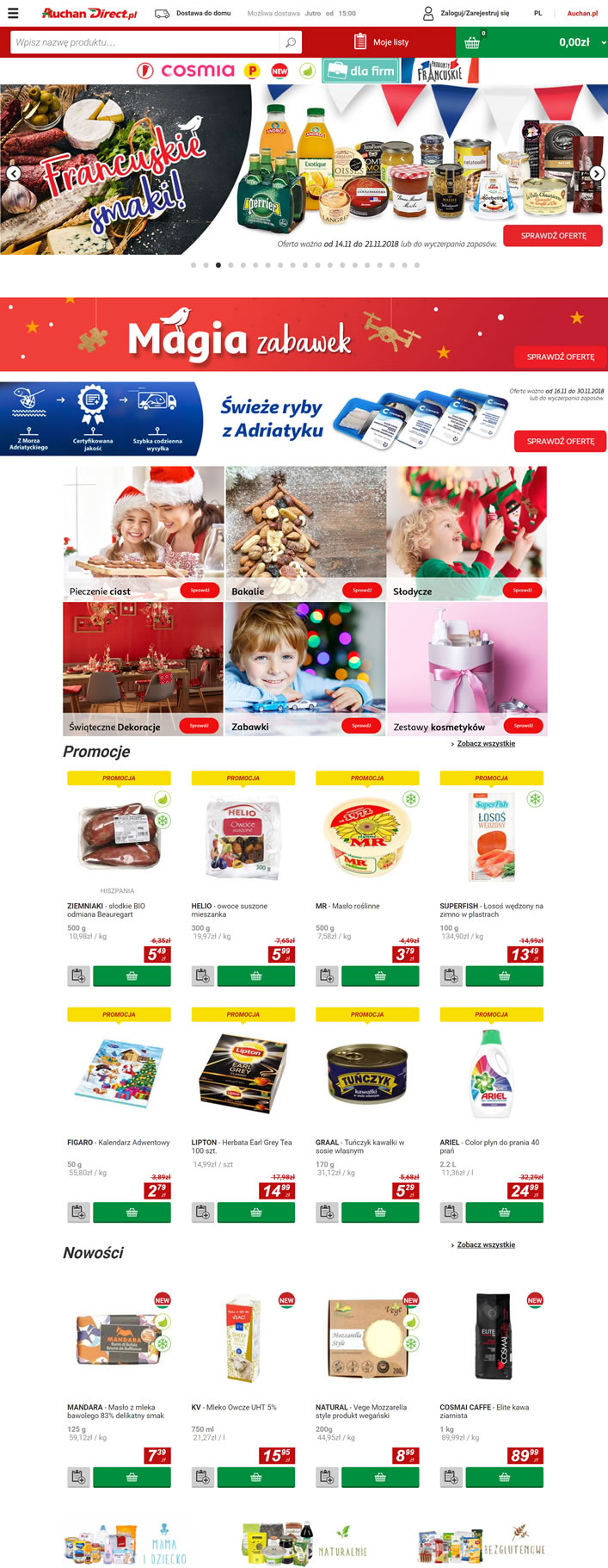 Poland Online Supermarket: AuchanDirect.pl