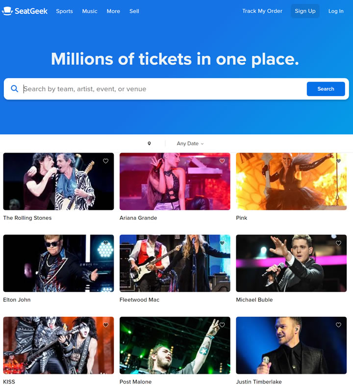 American Ticket Search Engine: SeatGeek