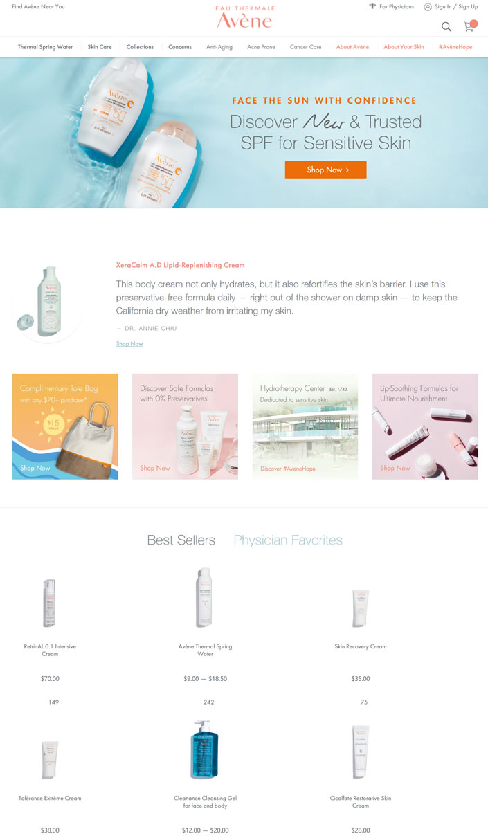 Avène USA Official Site: Sensitive Skin Care